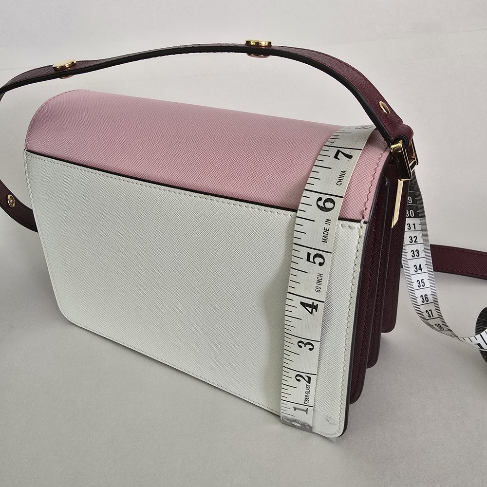 Marni Trunk Medium Crossbody Bag Pink White - Picture 11 of 11